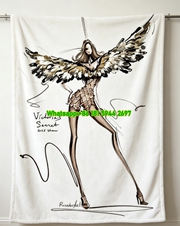 Victoria's Secret Pink Angel Flannel Throw Blanket VS Sofa Blanket V253